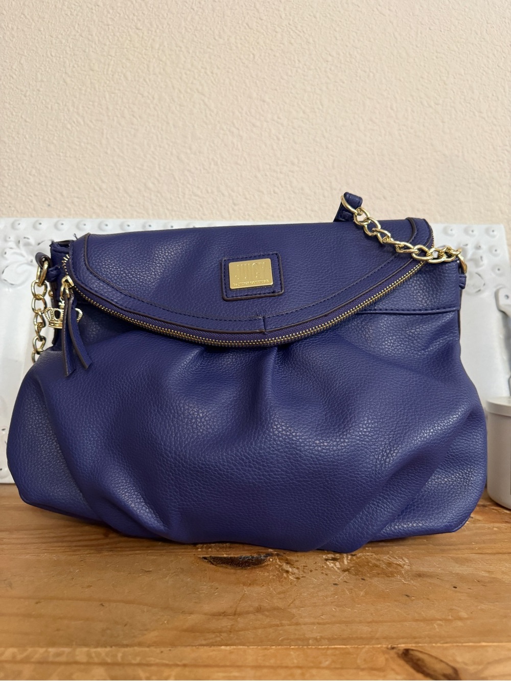 Juicy Couture Tunnel Flap Ocean Blue Crossbody Bag